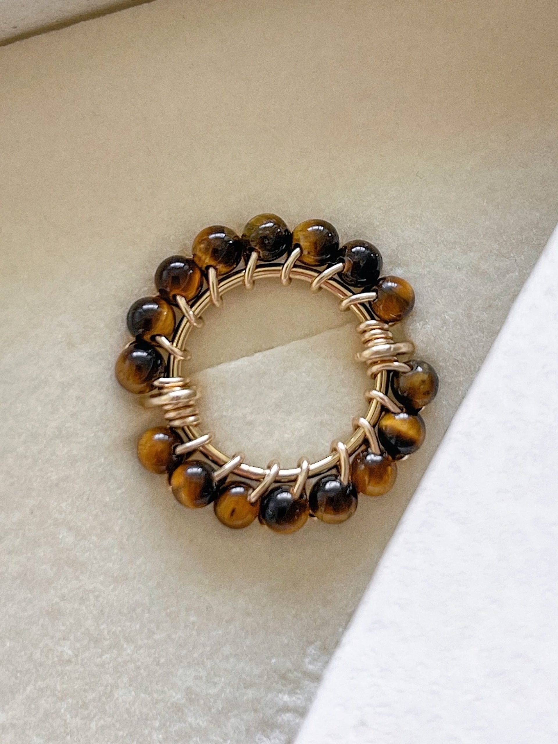 BAGUE SOLAIRE ŒIL DU TIGRE