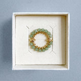 BAGUE SOLAIRE ZIRCON TEA GREEN