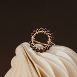 BAGUE SOLAIRE HÉMATITES CHOCOLAT