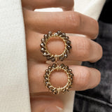 BAGUE SOLAIRE HÉMATITES NOISETTE