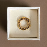 BAGUE SOLAIRE HÉMATITES OR