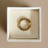 BAGUE SOLAIRE HÉMATITES OR