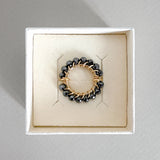 BAGUE SOLAIRE HÉMATITES NOIRES