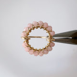 BAGUE SOLAIRE ZIRCON ROSE PASTEL