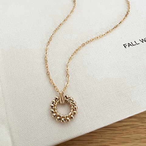 COLLIER SOLAIRE ETINCELLE HEMATITES DOREES